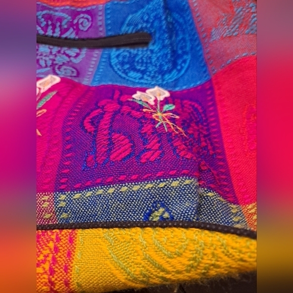 Vibrant Patchwork Satchel Bag - Picture 4 of 11